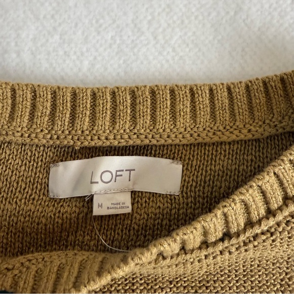 LOFT Sweater womens medium brown Vest Knit Sleeveless Top Casual Layering - Picture 2 of 3